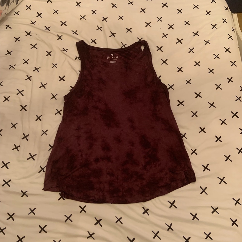 American Eagle Large Soft and Sexy Maroon Tank